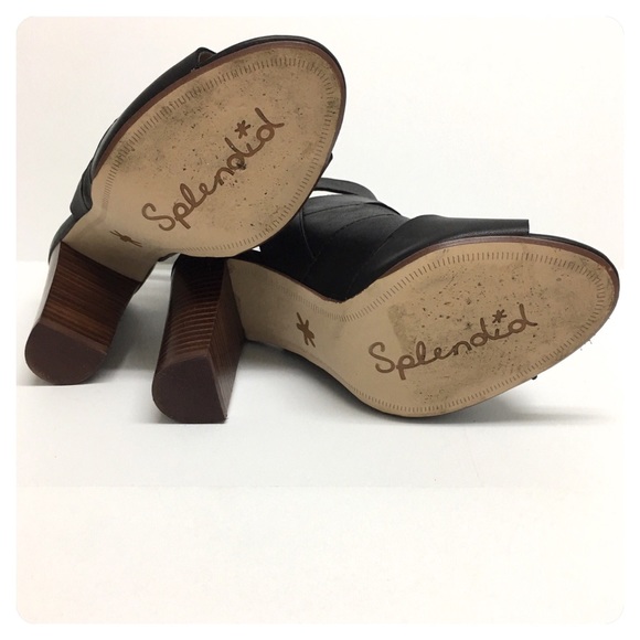 SPLENDID stacked heel sandal - Picture 5 of 5